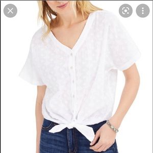 Style and co petite white top petite small
